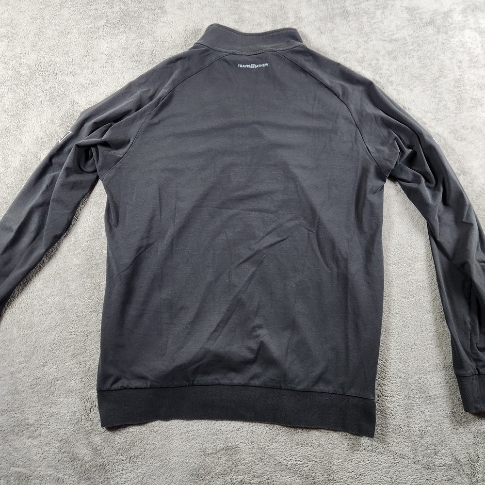 Travis Matthew‎ Golf Mens size L Large Black 1/4 Zip Long Sleeve Pullover - Picture 2 of 9